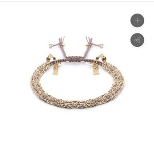 Gold and Gray Braided Bracelet Marie laure Chamorel